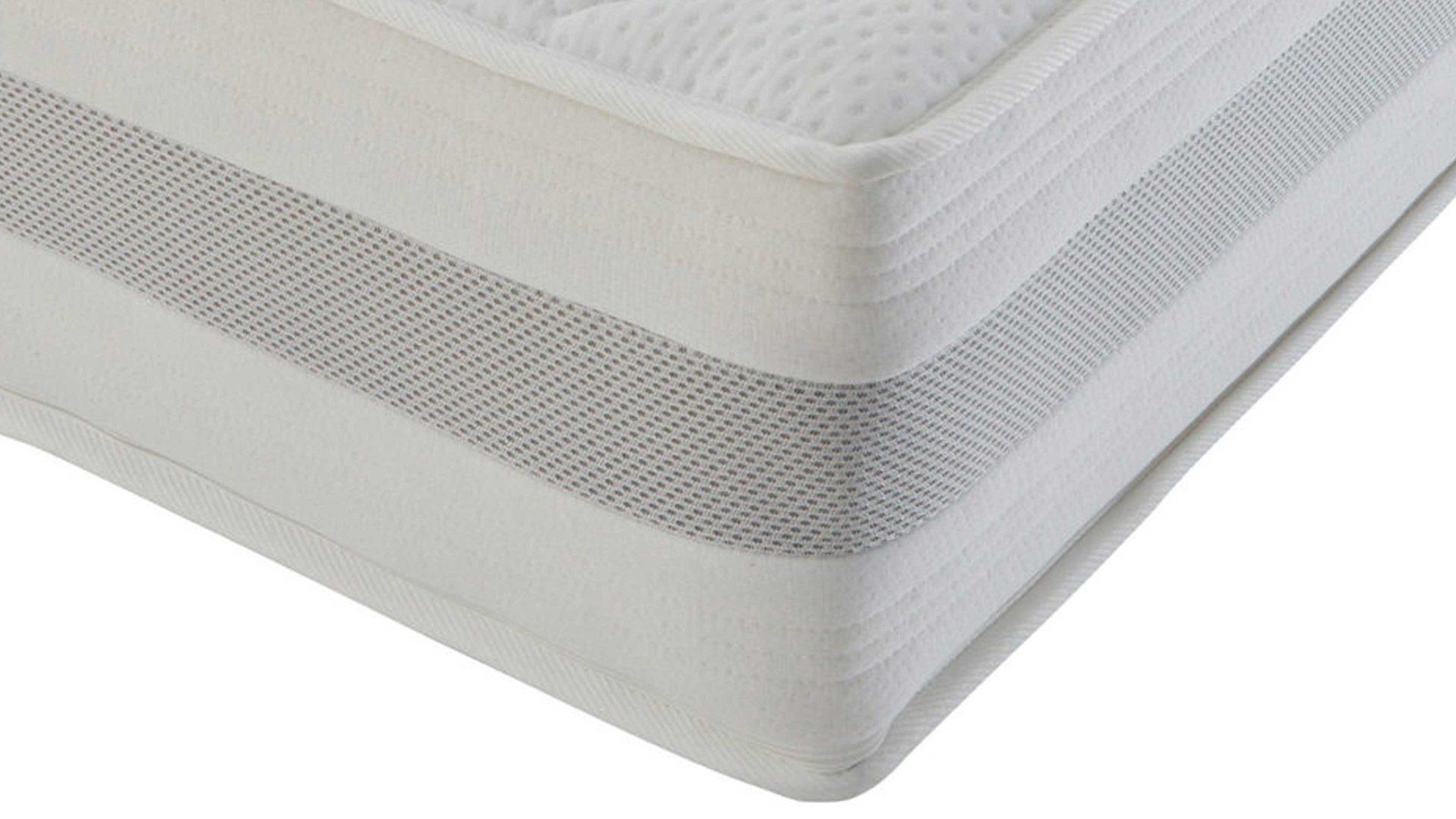 Federkernmatratze Interliving aus Stoff in Weiß Interliving Matratze Medikontur 1915 Taschenfederkern, H3 – Liegefläche ca. 100 x 190 cm