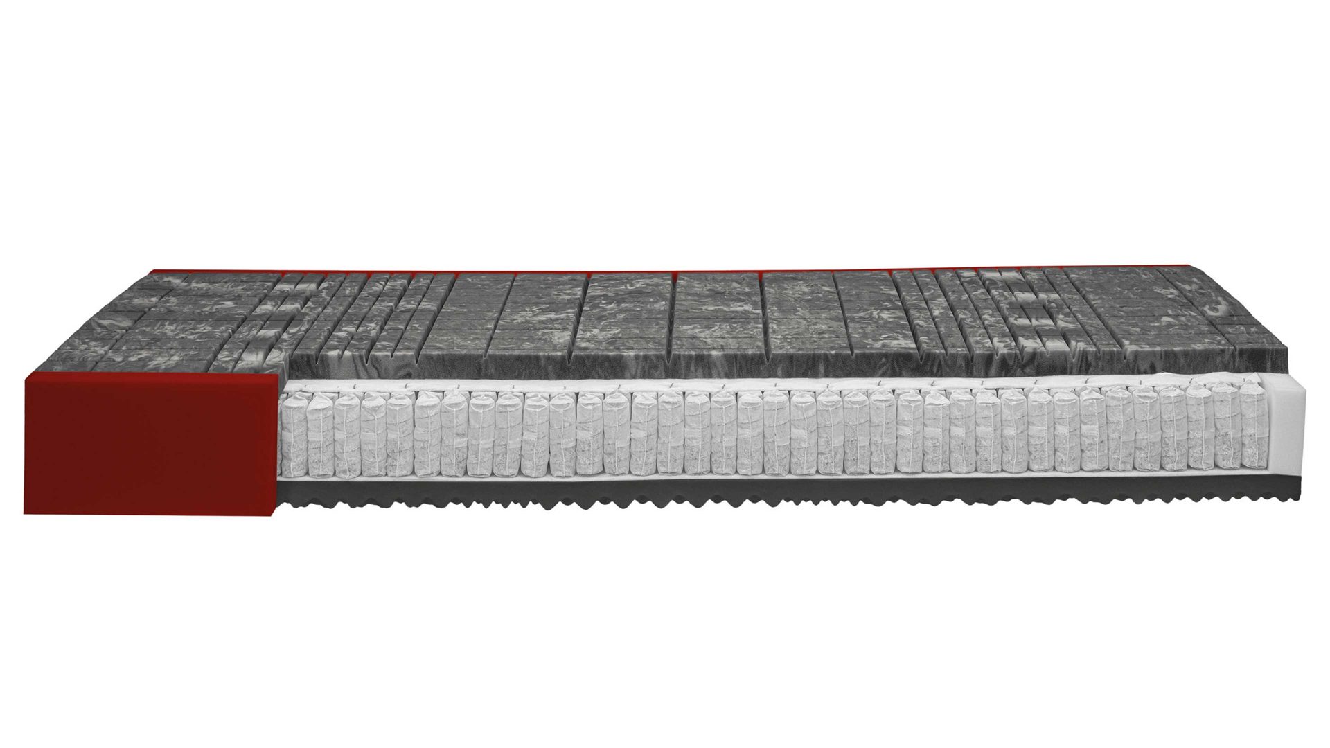 Federkernmatratze Interliving aus Stoff in Weiß Interliving Matratze Medikontur 1915 Taschenfederkern, H2 – Liegefläche ca. 180 x 200 cm