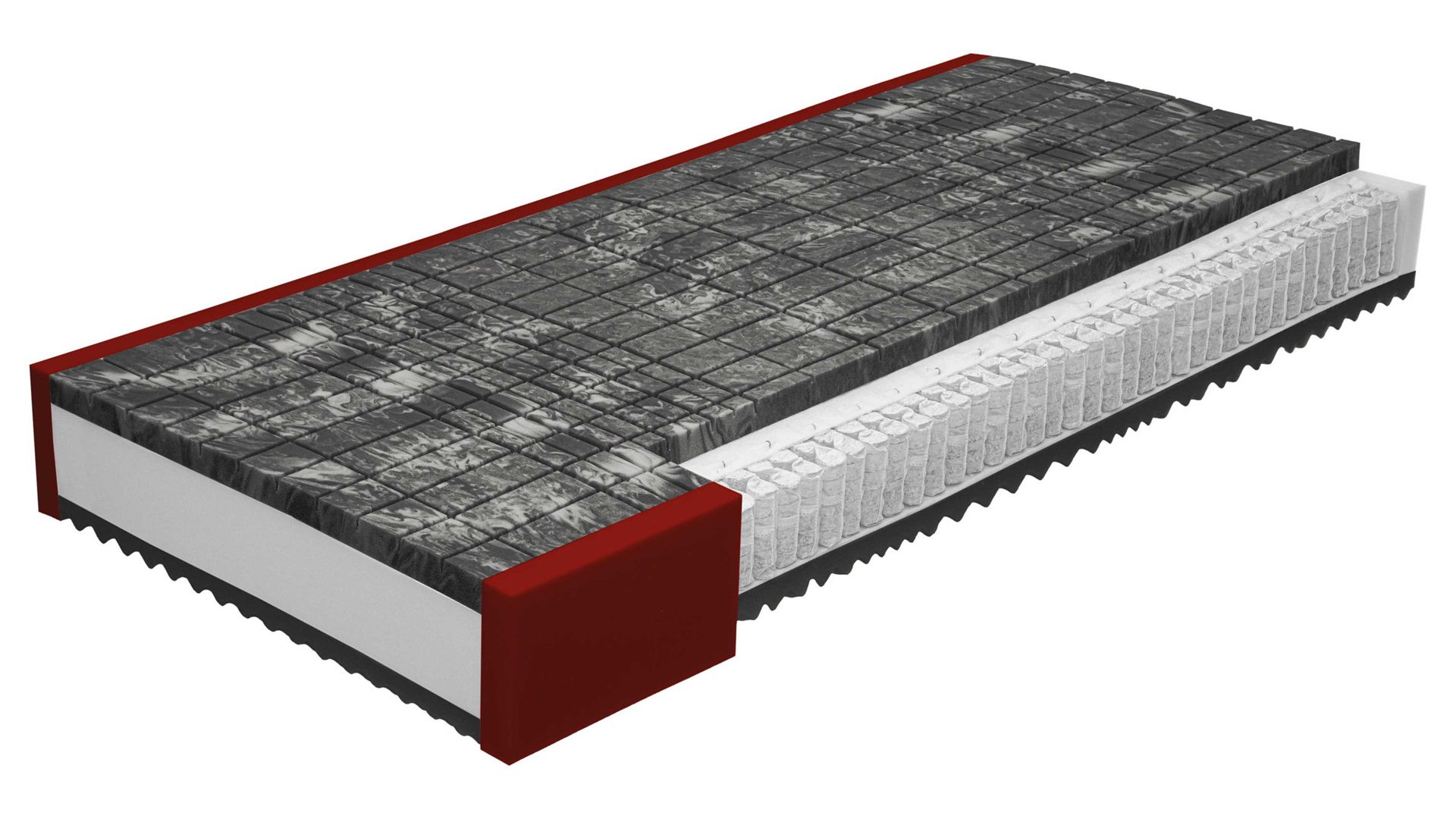 Federkernmatratze Interliving aus Stoff in Weiß Interliving Matratze Medikontur 1915 Taschenfederkern, H4 – Liegefläche ca. 100 x 200 cm