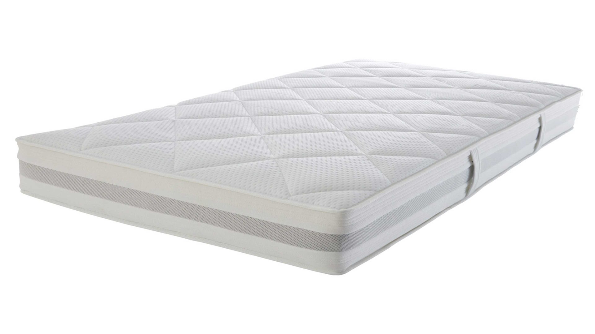 Federkernmatratze Interliving aus Stoff in Weiß Interliving Matratze Medikontur 1915 Taschenfederkern, H4 – Liegefläche ca. 180 x 200 cm