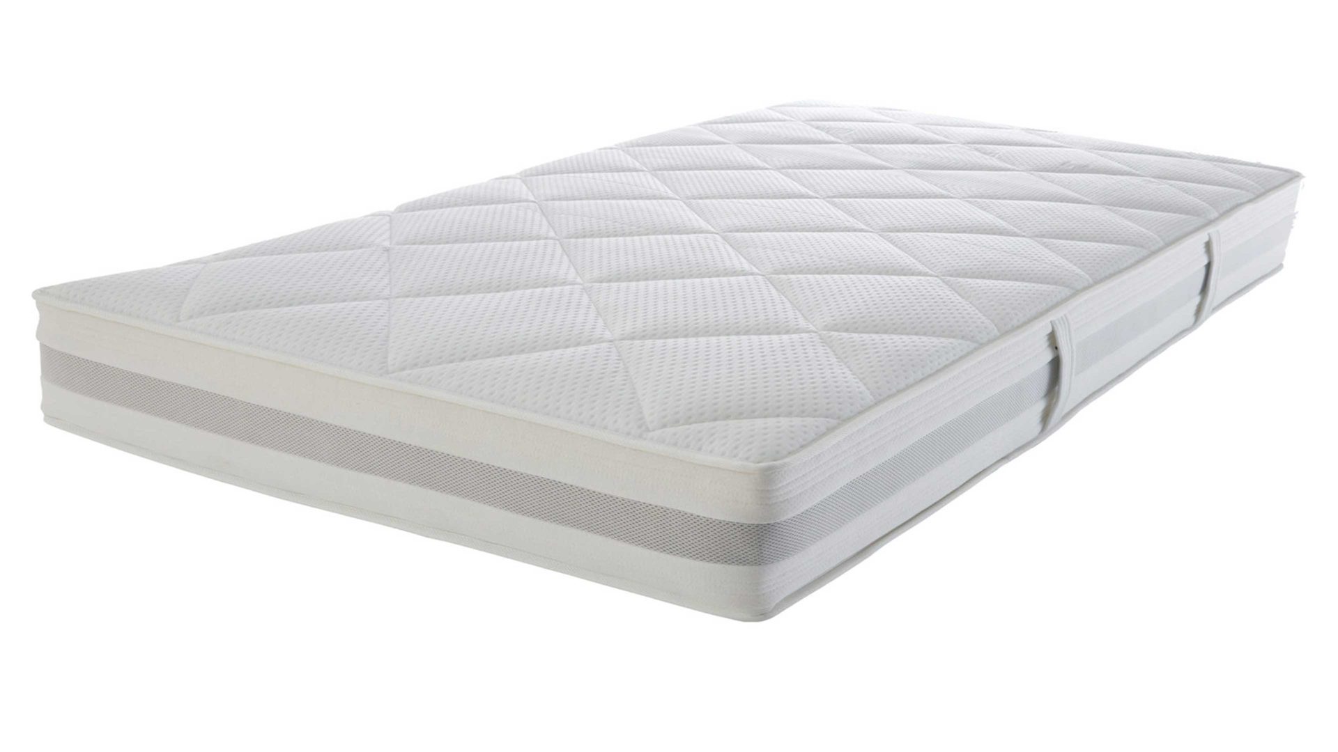 Federkernmatratze Interliving aus Stoff in Weiß Interliving Matratze Medikontur 1915 Taschenfederkern, H3 – Liegefläche ca. 120 x 200 cm