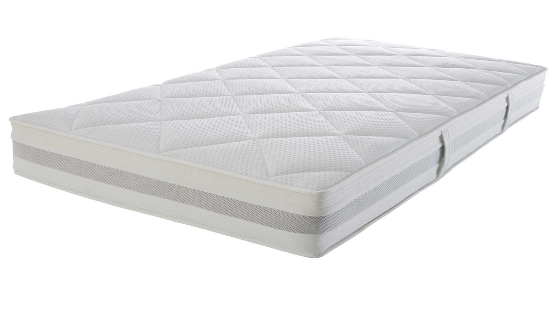 Federkernmatratze Interliving aus Stoff in Weiß Interliving Matratze Medikontur 1915 Taschenfederkern, H4 – Liegefläche ca. 160 x 200 cm