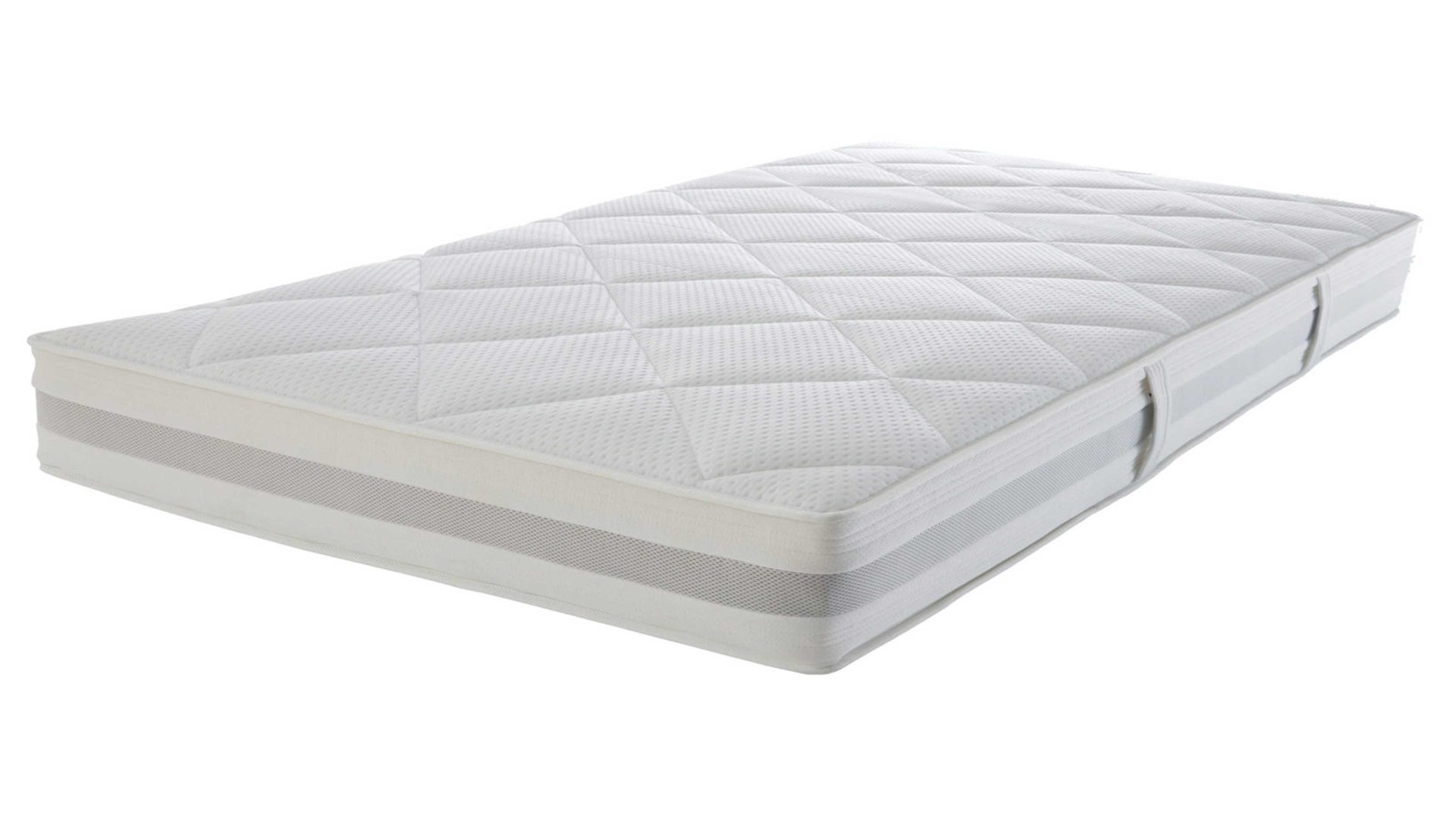 Federkernmatratze Interliving aus Stoff in Weiß Interliving Matratze Medikontur 1915 Taschenfederkern, H3 – Liegefläche ca. 200 x 200 cm