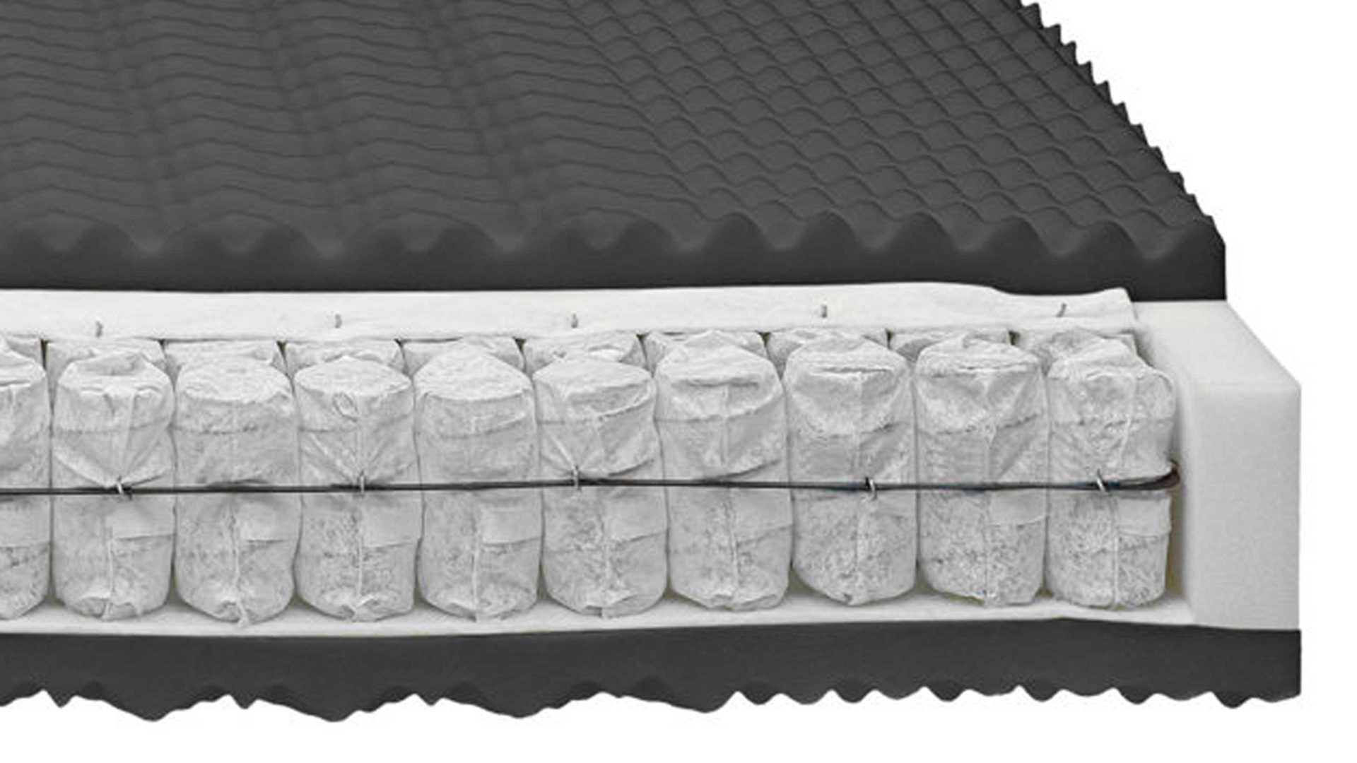 Federkernmatratze Interliving aus Stoff in Weiß Interliving Matratze Medikontur 1911 Taschenfederkern, H2 – Liegefläche ca. 80 x 200 cm