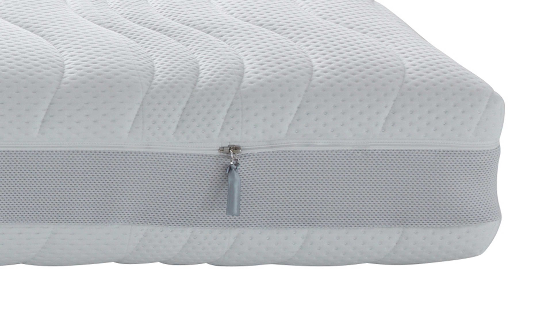 Federkernmatratze Interliving aus Stoff in Weiß Interliving Matratze Medikontur 1911 Taschenfederkern, H3 – Liegefläche ca. 100 x 200 cm