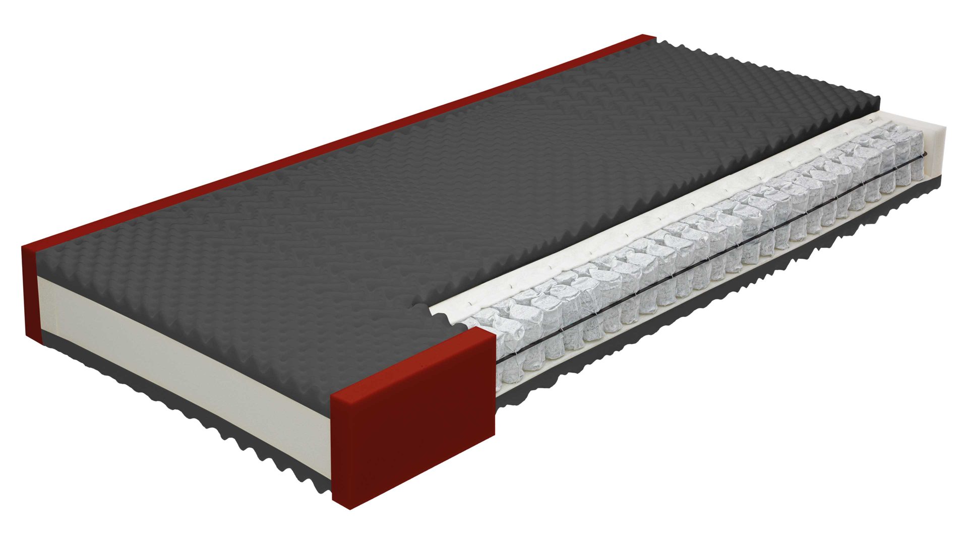 Federkernmatratze Interliving aus Stoff in Weiß Interliving Matratze Medikontur 1911 Taschenfederkern, H3 – Liegefläche ca. 200 x 200 cm