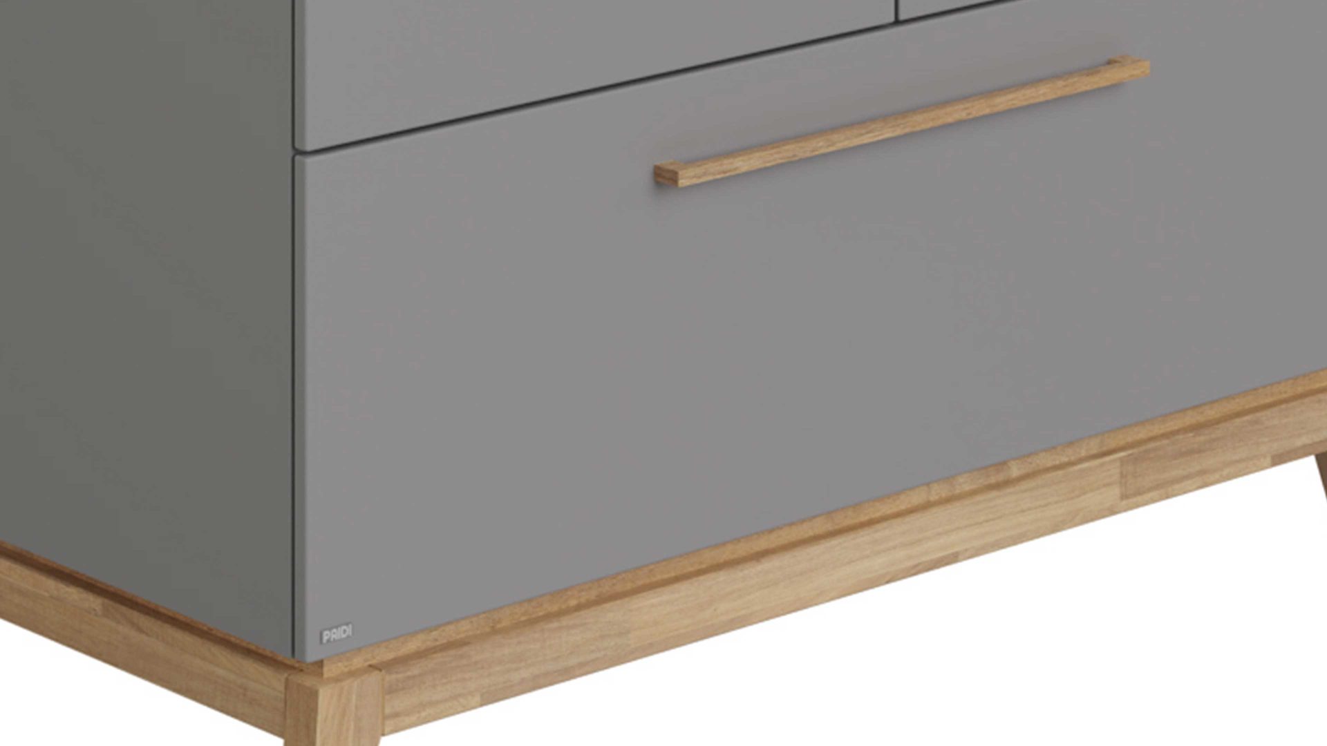 Kleiderschrank Paidi aus Holz in Grau PAIDI Kleiderschrank Sten Eiche & Schiefergrau – zwei Türen, eine Schublade, Breite ca. 123 cm