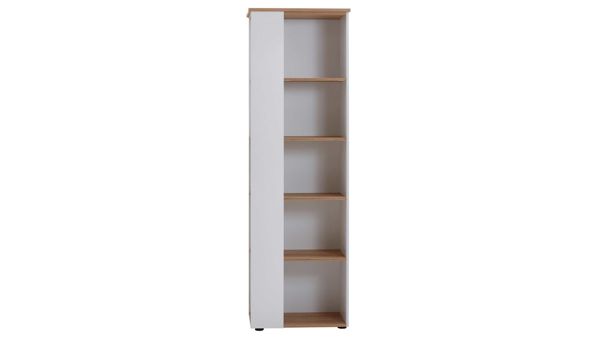 Regal Paidi aus Holz in Weiß PAIDI Babyzimmerprogramm Oscar - Eck-Regal Kreideweiß & Nebraska Eiche – acht Fächer, Höhe ca. 206 cm