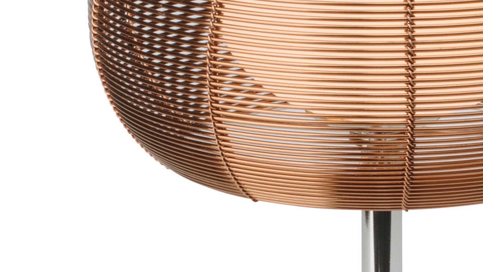 Tischleuchte Brilliant aus Metall in Metallfarben Brilliant Tischlampe Relax bronzefarbener Stahldraht & Glas – Höhe ca. 39 cm