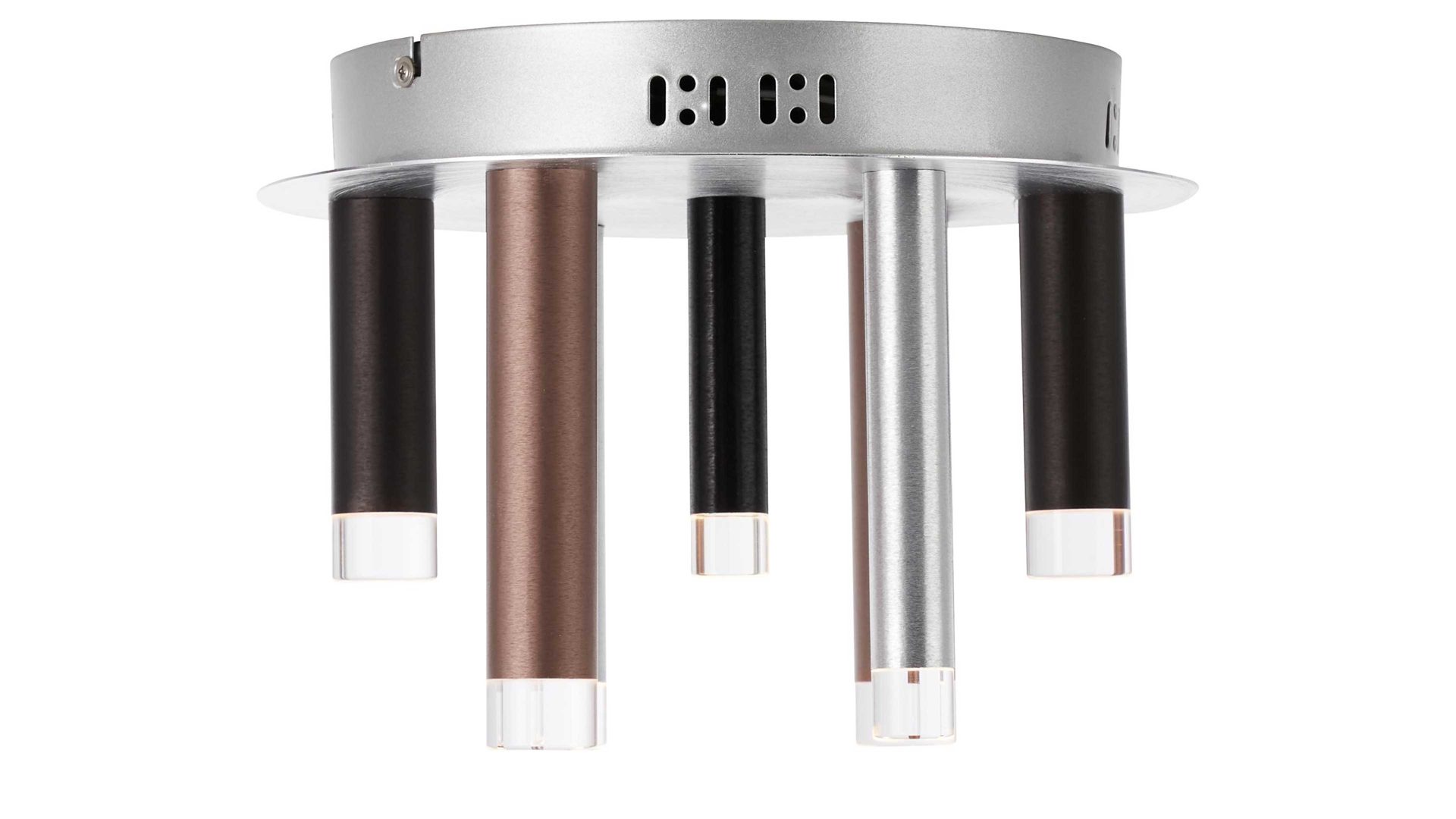 Deckenleuchte Brilliant aus Metall in Braun Brilliant Deckenlampe Cembalo Aluminium & Acryl – Durchmesser ca. 30 cm