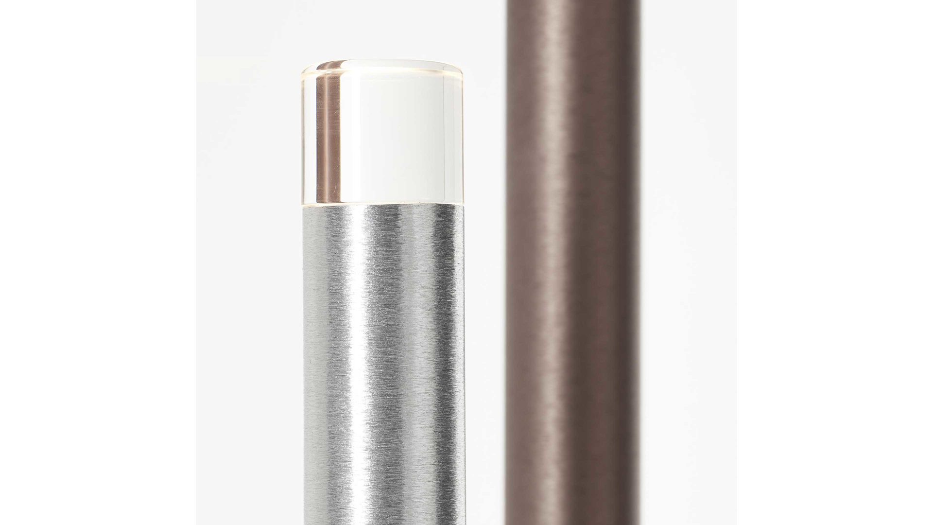 Stehleuchte Brilliant aus Metall in Braun Brilliant Stehlampe Cembalo Aluminium & Acryl – Höhe ca. 155 cm