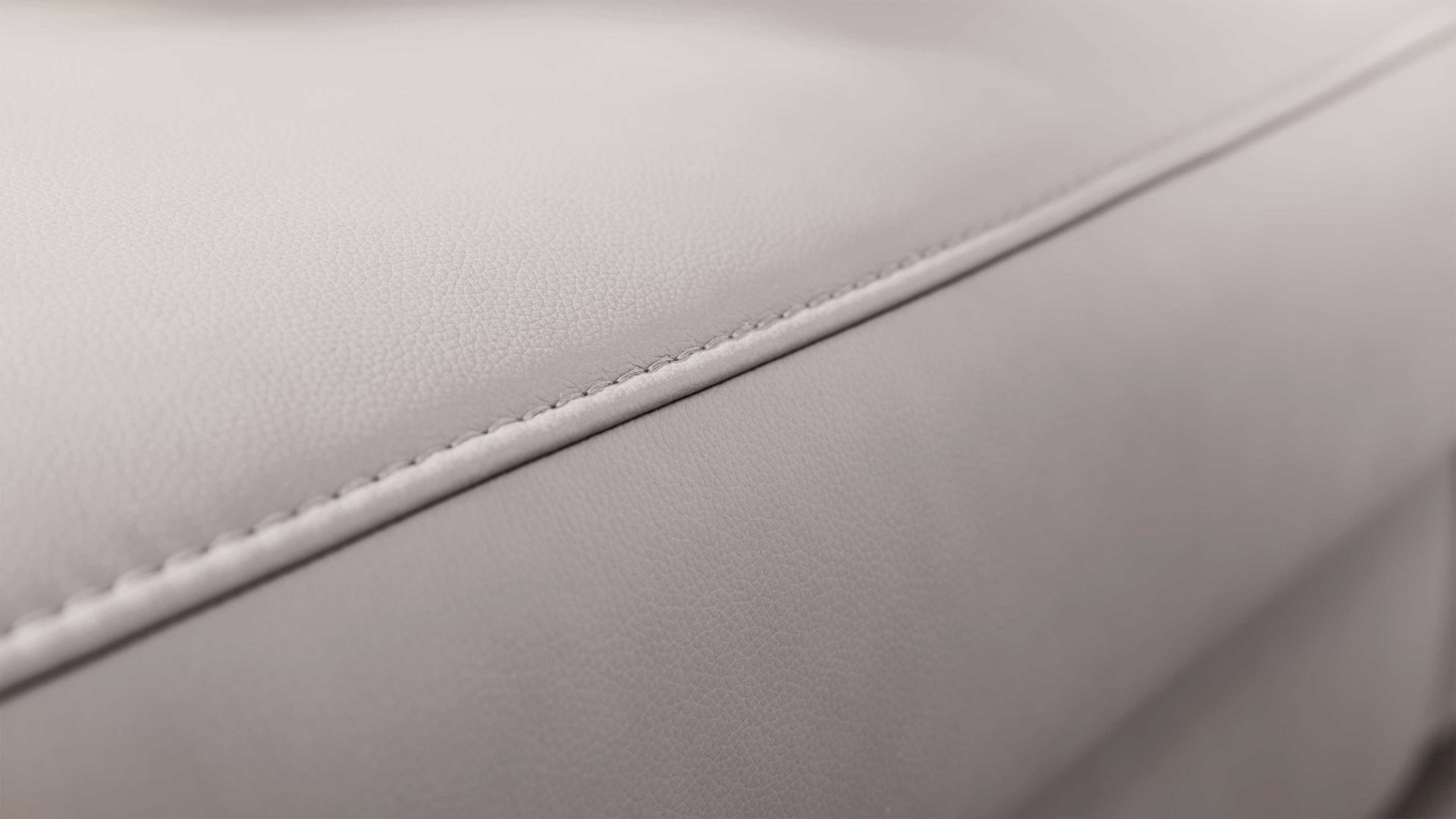 Ecksofa Interliving aus Leder in Grau Interliving Sofa Serie 4055 - Ecksofa granitfarbenes LongLife-Leder Credo - Stellfläche ca. 283 x 175 cm