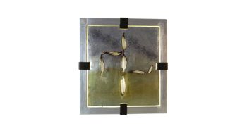 Wandleuchte Näve aus Metall in Metallfarben näve Leuchtbild Bankok silberfarbenes Metall – ca. 34 x 31 cm