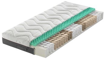 Matratzen-Set Interliving aus Stoff in Weiß Interliving Matratzen-Set 1916 - Taschenfederkernmatratze Härtegrad 2 - Liegefläche ca. 160 x 200 cm