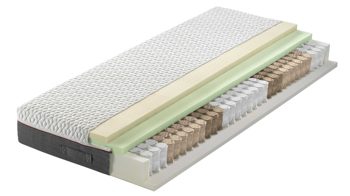 Matratzen-Set Interliving aus Stoff in Weiß Interliving Matratzen-Set 1918 - Taschenfederkernmatratze Härtegrad 2 - Liegefläche ca. 100 x 200 cm