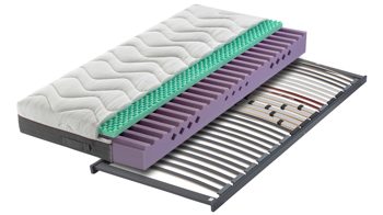 Matratzen-Set Interliving aus Stoff in Weiß Interliving Matratzen-Set 1919 - Komfortschaummatratze Härtegrad 2 - Liegefläche ca. 80 x 200 cm