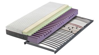 Matratzen-Set Interliving aus Stoff in Weiß Interliving Matratzen-Set 1920 mit Komfortschaummatratze Härtegrad 3 - Liegefläche ca. 90 x 200 cm