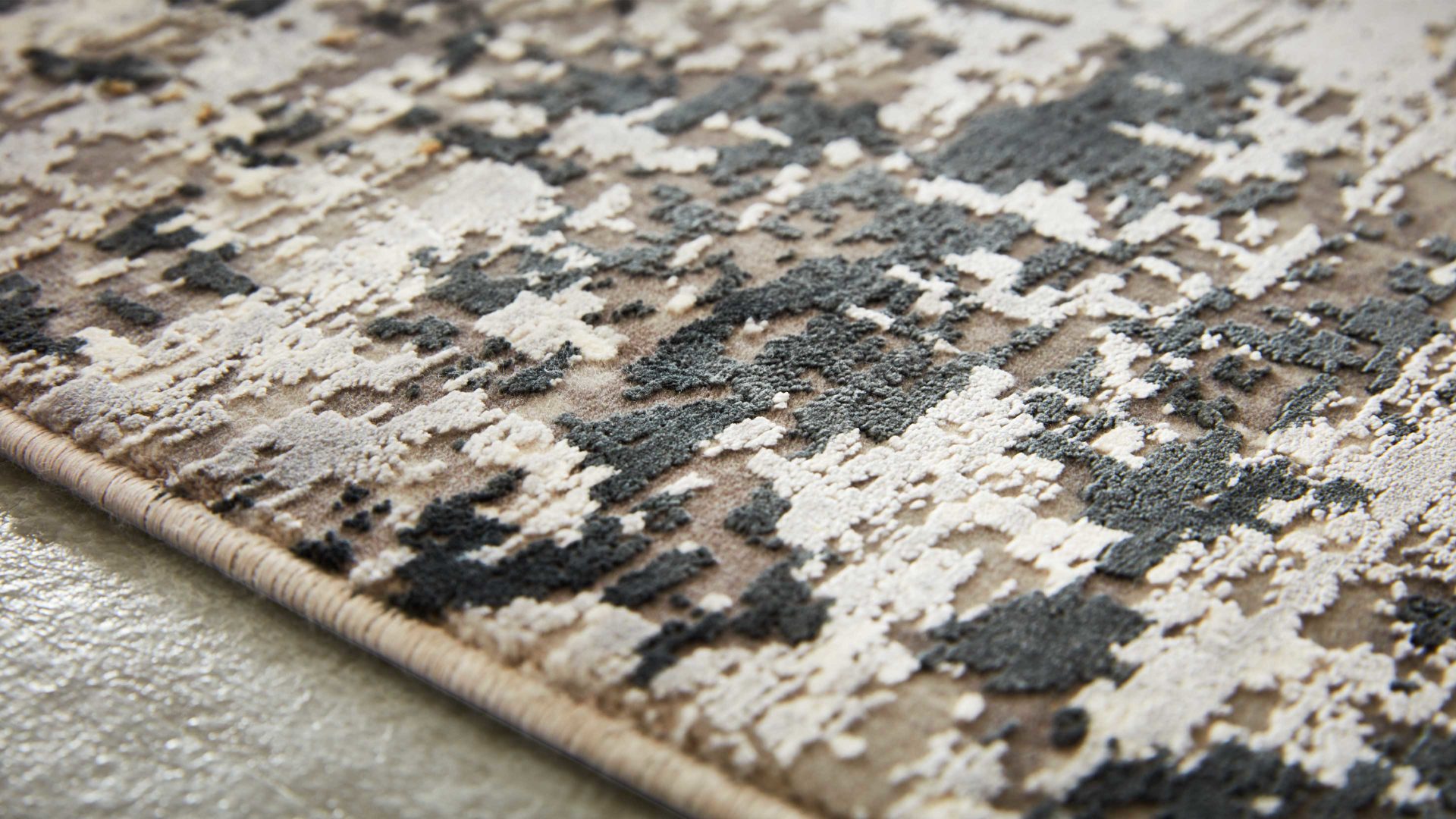 Webteppich Interliving aus Mischgewebe in Grau Interliving Teppich Serie L-8600 Grau-Creme 912 – ca. 160 x 230 cm