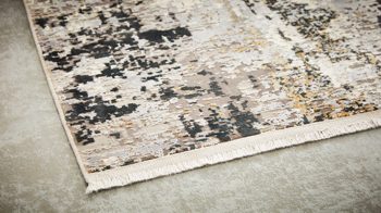 Webteppich Interliving aus Mischgewebe in Grau Interliving Teppich Serie L-8600 Grau-Creme – ca. 80 x 150 cm