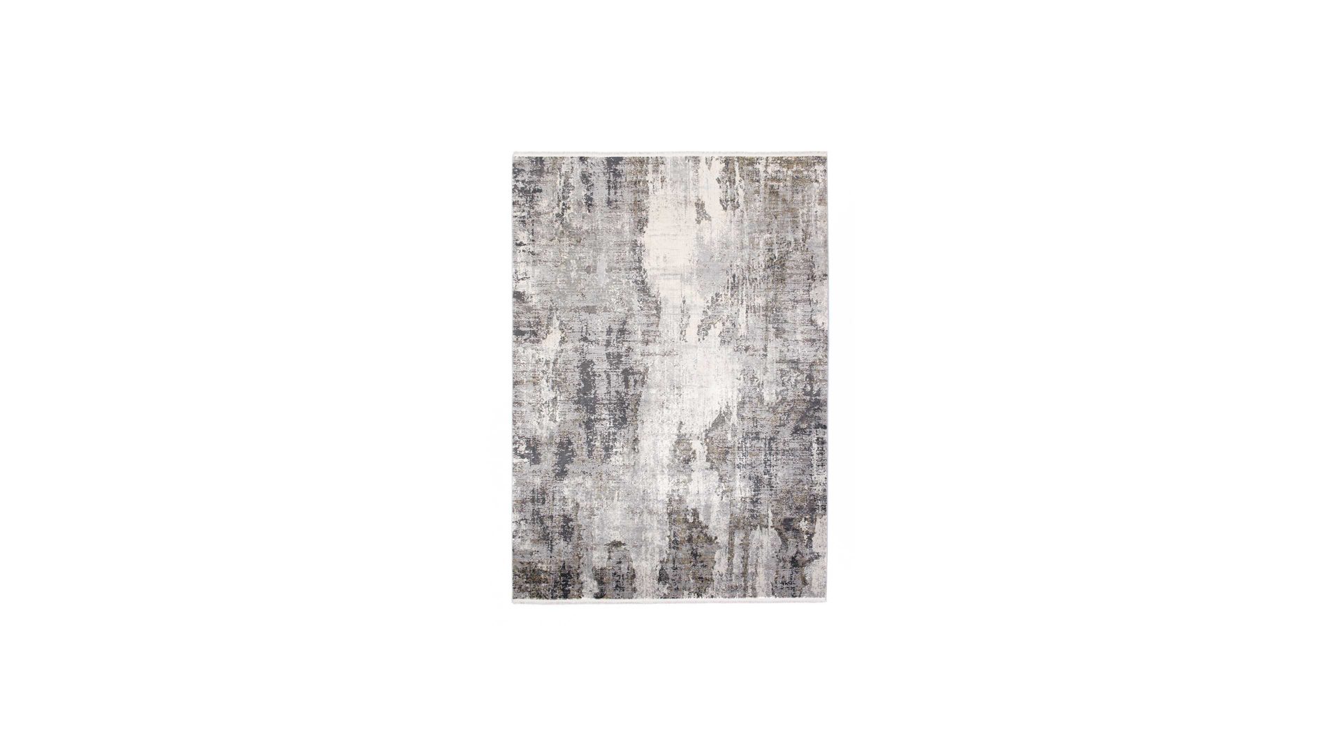 Webteppich Interliving aus Mischgewebe in Grau Interliving Teppich Serie L-8600 Grau-Creme 912 – ca. 67 x 130 cm