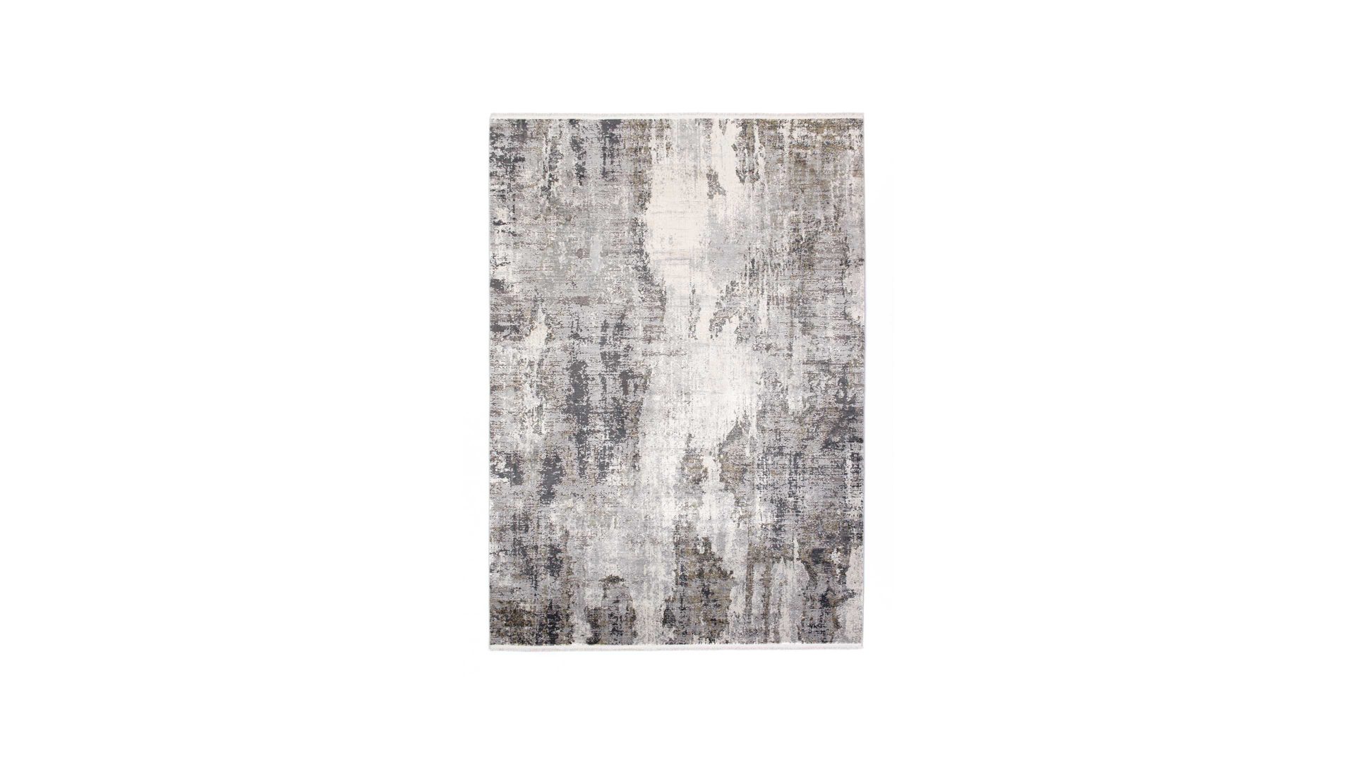 Webteppich Interliving aus Mischgewebe in Grau Interliving Teppich Serie L-8600 Grau-Creme 912 – ca. 140 x 200 cm