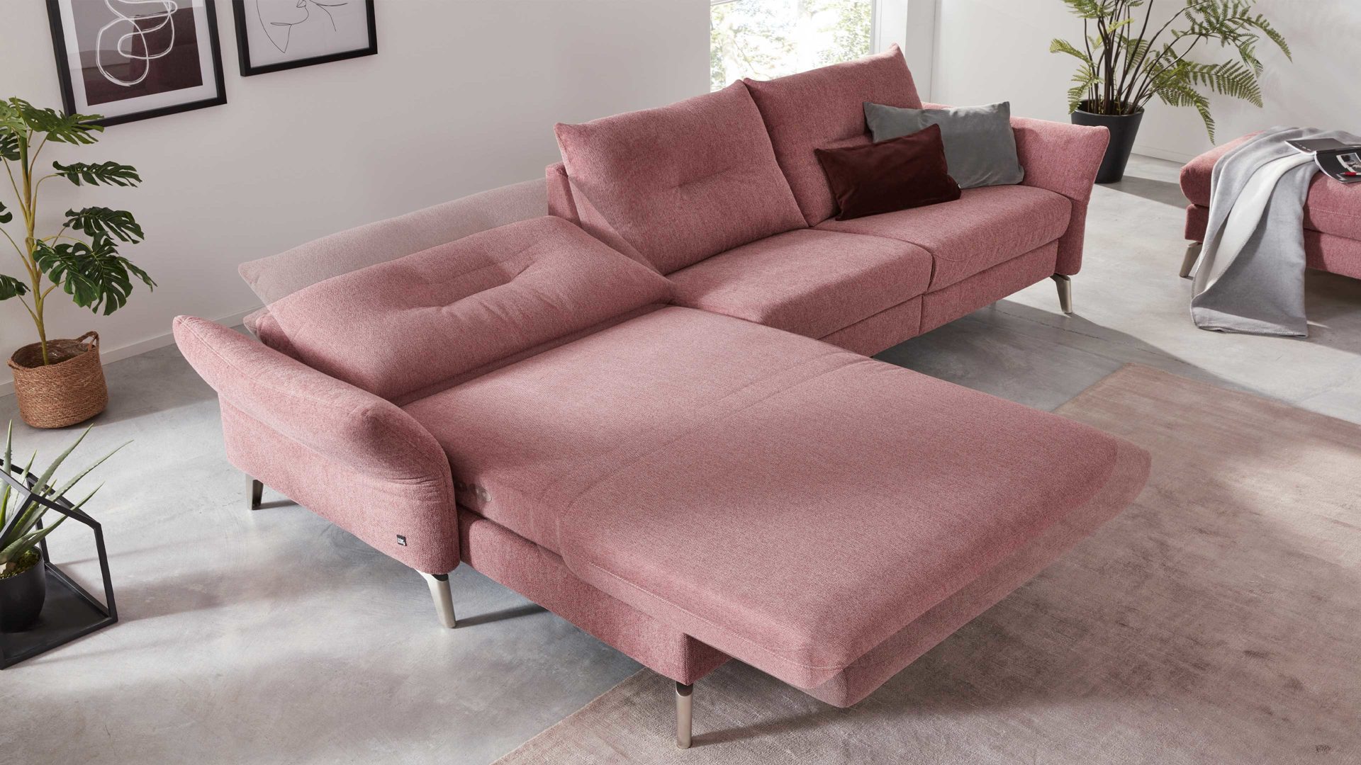 Funktion Interliving aus Metall in Transparent Interliving Sofa Serie 4400 - Relaxfunktion CH-M1T Funktions-Mehrpreis