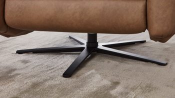 Relaxsessel comfortmaster besser sitzen, liegen, leben aus Leder in Hellbraun Comfortmaster 7180 - Relaxsessel 23L44 manuell - wüstenfarbenes LongLife-Leder & anthrazitfarbener Sternfuß