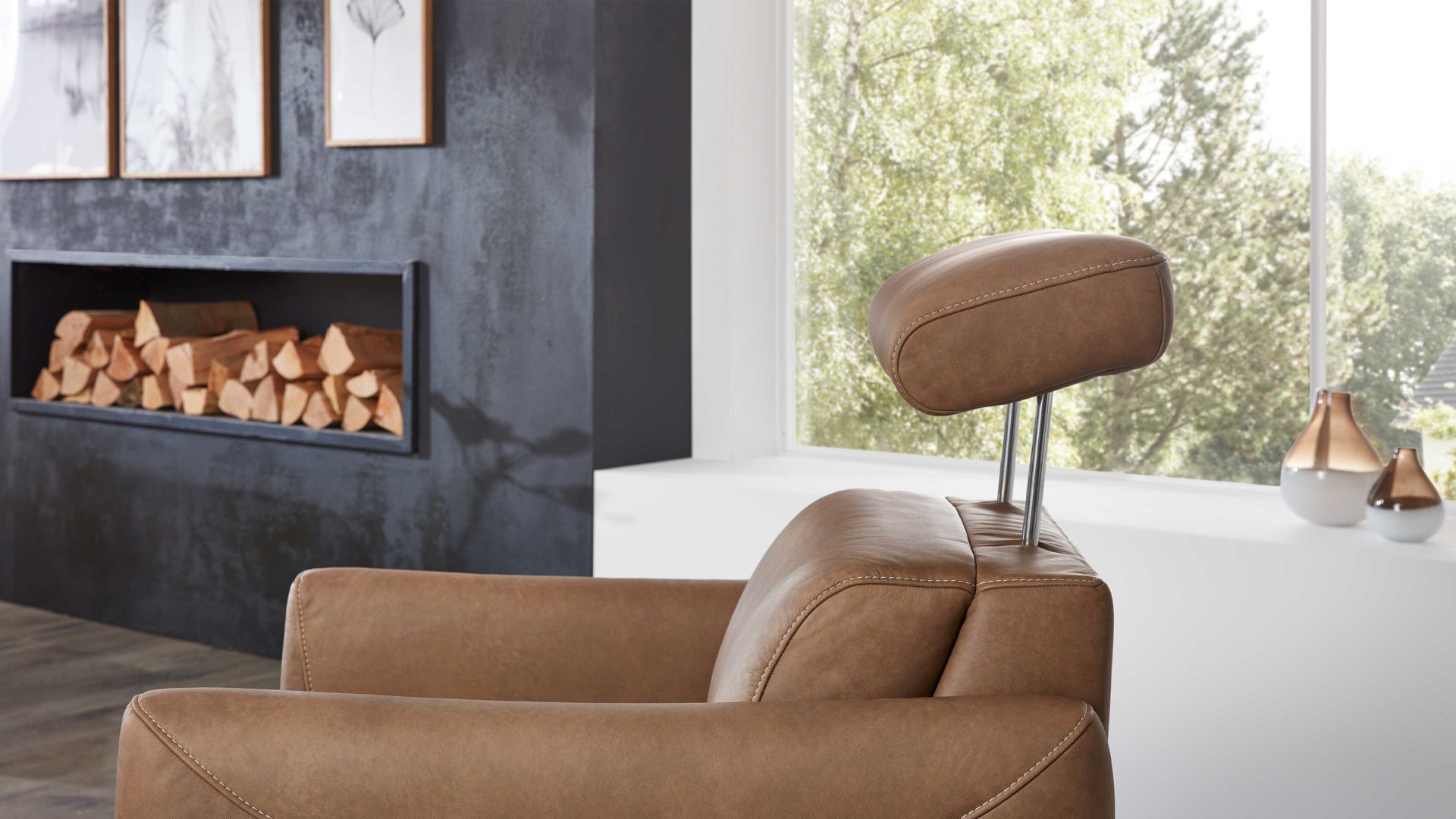 Relaxsessel comfortmaster besser sitzen, liegen, leben aus Leder in Hellbraun Comfortmaster 7180 - Relaxsessel 23L44 manuell - wüstenfarbenes LongLife-Leder & anthrazitfarbener Sternfuß