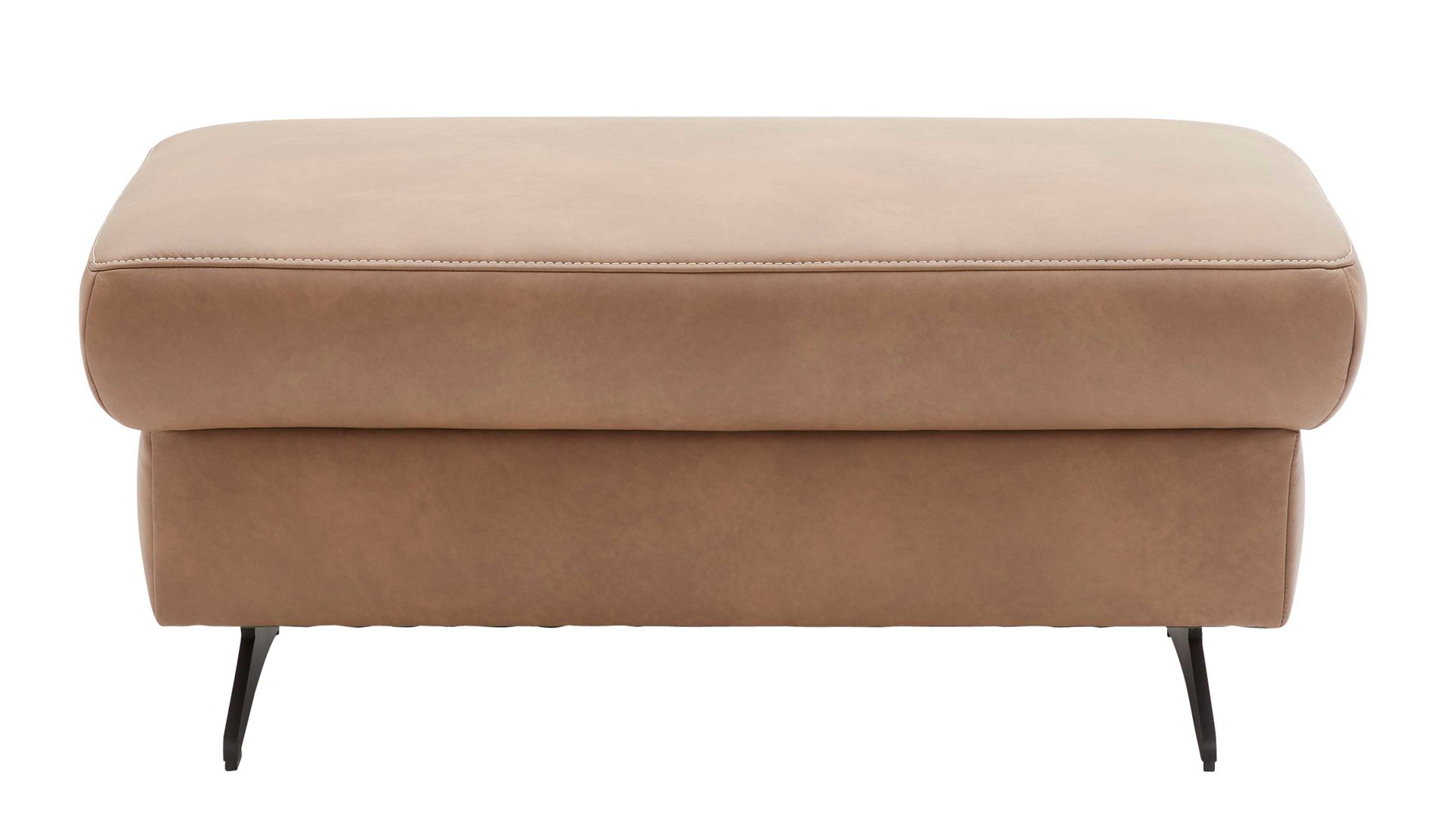 Polsterhocker comfortmaster besser sitzen, liegen, leben aus Leder in Hellbraun Comfortmaster 1180 - Hocker 302E wüstenfarbenes LongLife-Leder - ca. 100 x 65 cm