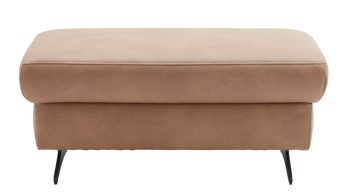 Polsterhocker comfortmaster besser sitzen, liegen, leben aus Leder in Hellbraun Comfortmaster 1180 - Hocker 302E wüstenfarbenes LongLife-Leder - ca. 100 x 65 cm