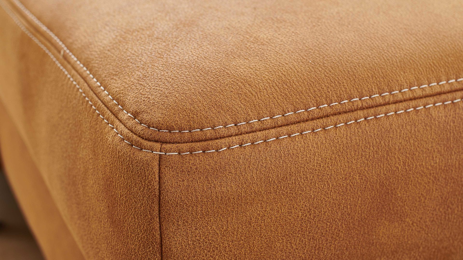 Ecksofa modulmaster aus Stoff in Orange Modulmaster MM-ZE1049 - Wohnlandschaft zimtfarbener Bezug Deluxe – Stellfläche ca. 316 x 203 cm