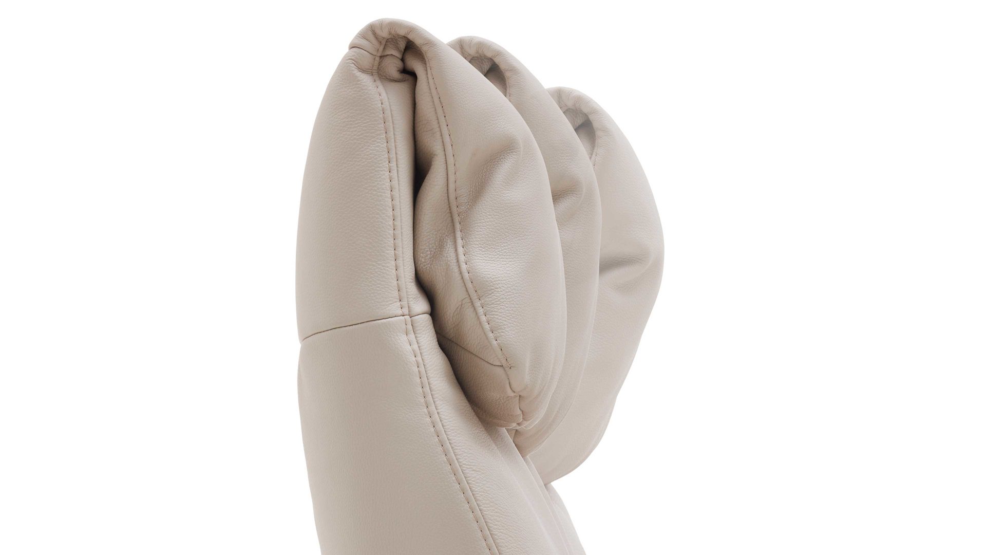 Relaxsessel comfortmaster besser sitzen, liegen, leben aus Leder in Weiß Comfortmaster 7304 - Easy-Swing-Sessel 31N nebelfarbenes LongLife-Leder Rustika & edelstahlfarbener Tellerfuß