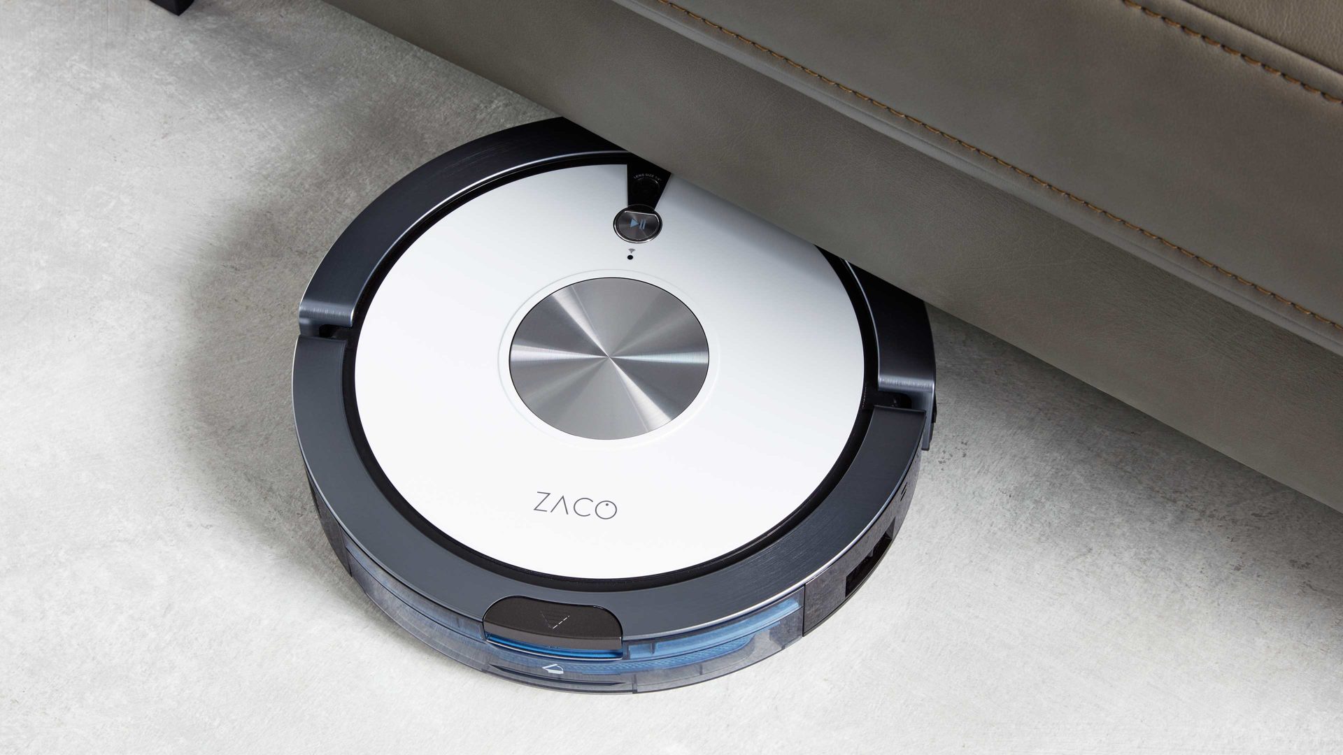 Ecksofa Interliving aus Leder in Grau Interliving Sofa Serie 4054 – Ecksofa steingrauer LongLife-Leder Vivre & schwarze Metallfüße – Stellfläche ca. 347 x 176 cm