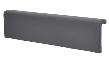 Kissen-Set Interliving aus Stoff in Dunkelgrau Interliving Schlafzimmer Serie 1025 – Kopfteilpolster-Set Länge ca. 92 cm - graphitfarbenes Kunstleder