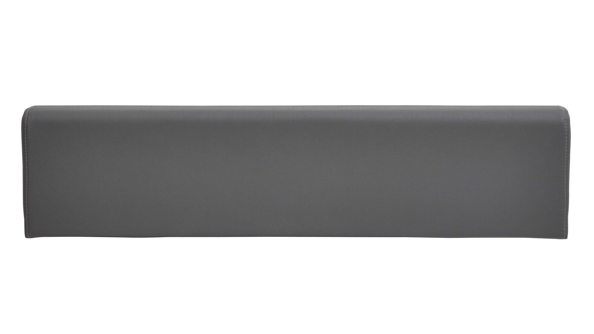 Kopfstütze Interliving aus Stoff in Dunkelgrau Interliving Schlafzimmer Serie 1025 – Kopfteilpolster-Set 530450 Länge ca. 92 cm - graphitfarbenes Kunstleder