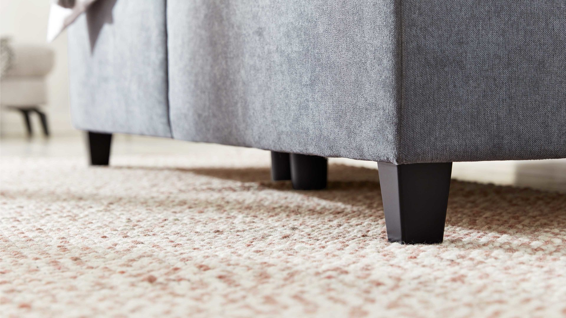 Polsterbett Interliving aus Stoff in Grau Interliving Bettsystem Serie 1414 - Polsterbett elefantgrauer Stoffbezug ENF 29 - Liegefläche ca. 180 x 200 cm