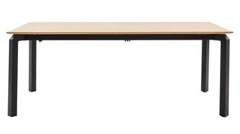 Auszugtisch Interliving aus Holz in Holzfarben Interliving Esszimmer Serie 5111 – Auszugtisch 6813-79 Charakter-Eiche & schwarzes Eisen – ca. 200-280 x 100 cm