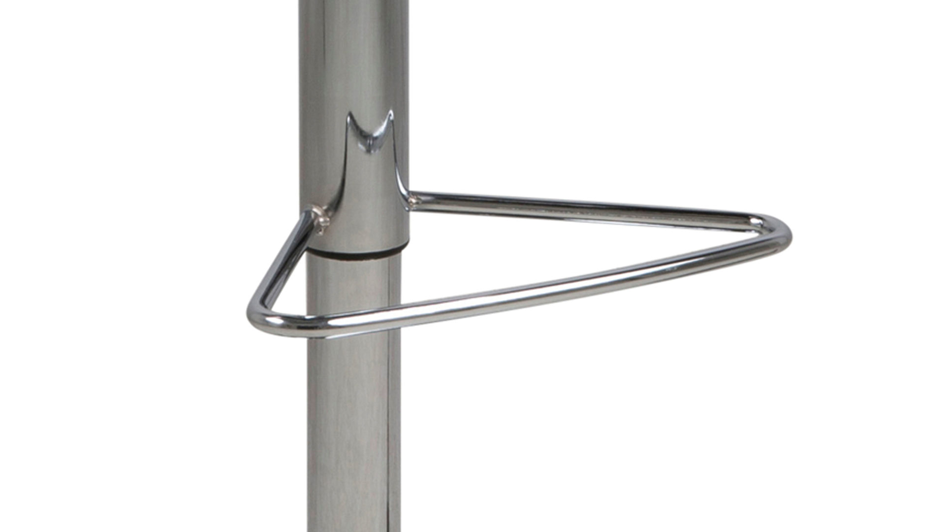 Barhocker Actona group aus Kunstfaser in Weiß Barhocker mit Trompetenfuß bzw. Tresenstuhl Sylvia weißes Kunstleder & Chrom