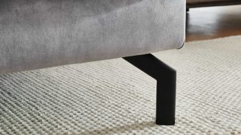 Ecksofa modulmaster aus Stoff in Grau Modulmaster MM-ZE1126 - Wohnlandschaft silberfarbener Velours Amira - Stellfläche ca. 332 x 220 cm