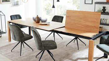 Auszugtisch Interliving aus Holz in Holzfarben Interliving Esszimmer Serie 5110 - Auszugtisch T0701 Eiche natur - ca. 180 - 280 x 100 cm