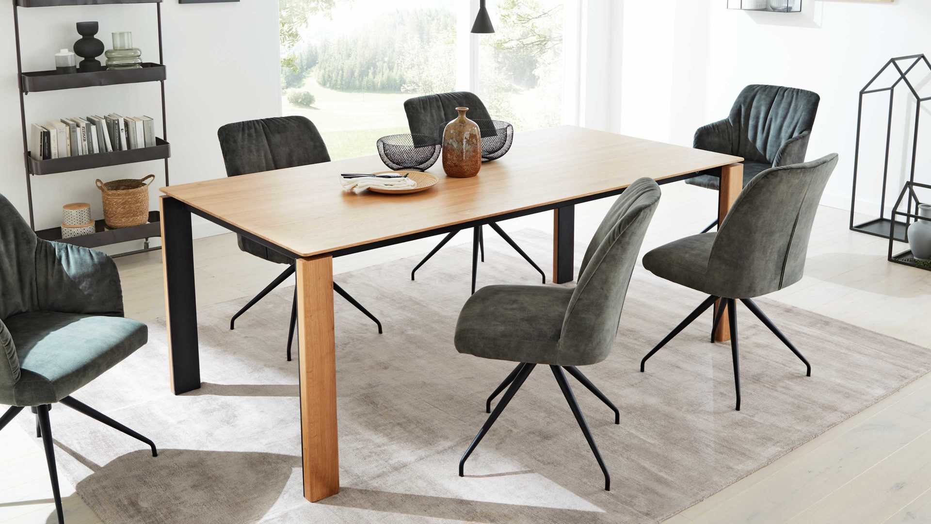 Esstisch Interliving aus Holz in Holzfarben Interliving Esszimmer Serie 5110 - Esstisch T0500 Eiche natur - ca. 240 x 100 cm