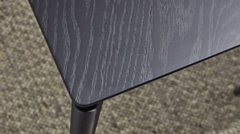 Auszugtisch Interliving aus Holz in Schwarz Interliving Esszimmer Serie 5110 - Auszugtisch T0401 mattschwarzes Eichefurnier - ca. 160 - 260 x 90 cm