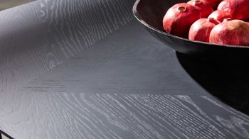 Esstisch Interliving aus Holz in Schwarz Interliving Esszimmer Serie 5110 - Esstisch mattschwarzes Eichefurnier - ca. 180 x 90 cm