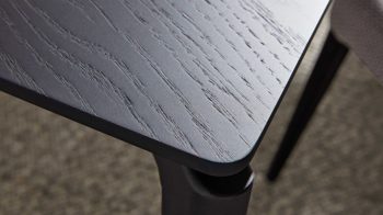 Esstisch Interliving aus Holz in Schwarz Interliving Esszimmer Serie 5110 - Esstisch mattschwarzes Eichefurnier - ca. 160 x 90 cm