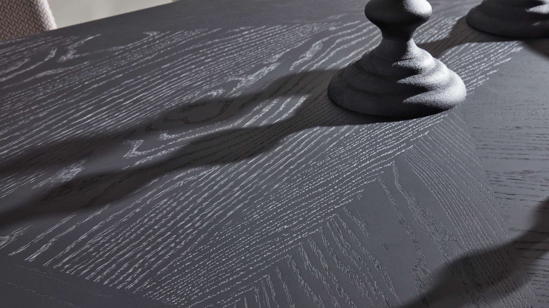 Esstisch Interliving aus Holz in Schwarz Interliving Esszimmer Serie 5110 - Esstisch mattschwarzes Eichefurnier - ca. 220 x 100 cm