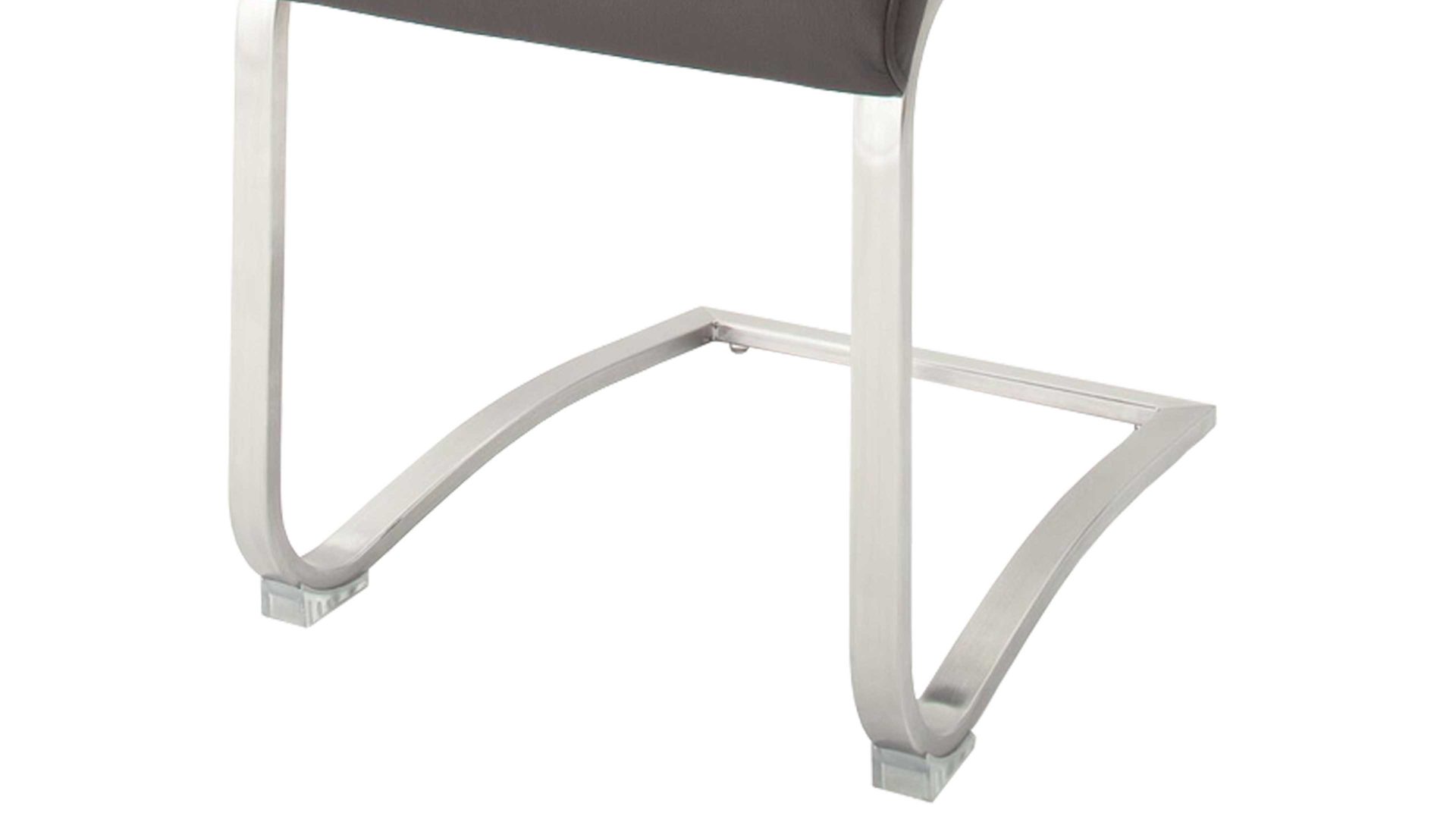 Schwingstuhl Mca furniture aus Leder in Dunkelbraun Schwingstuhl Artos braunes Leder BX & Edelstahl