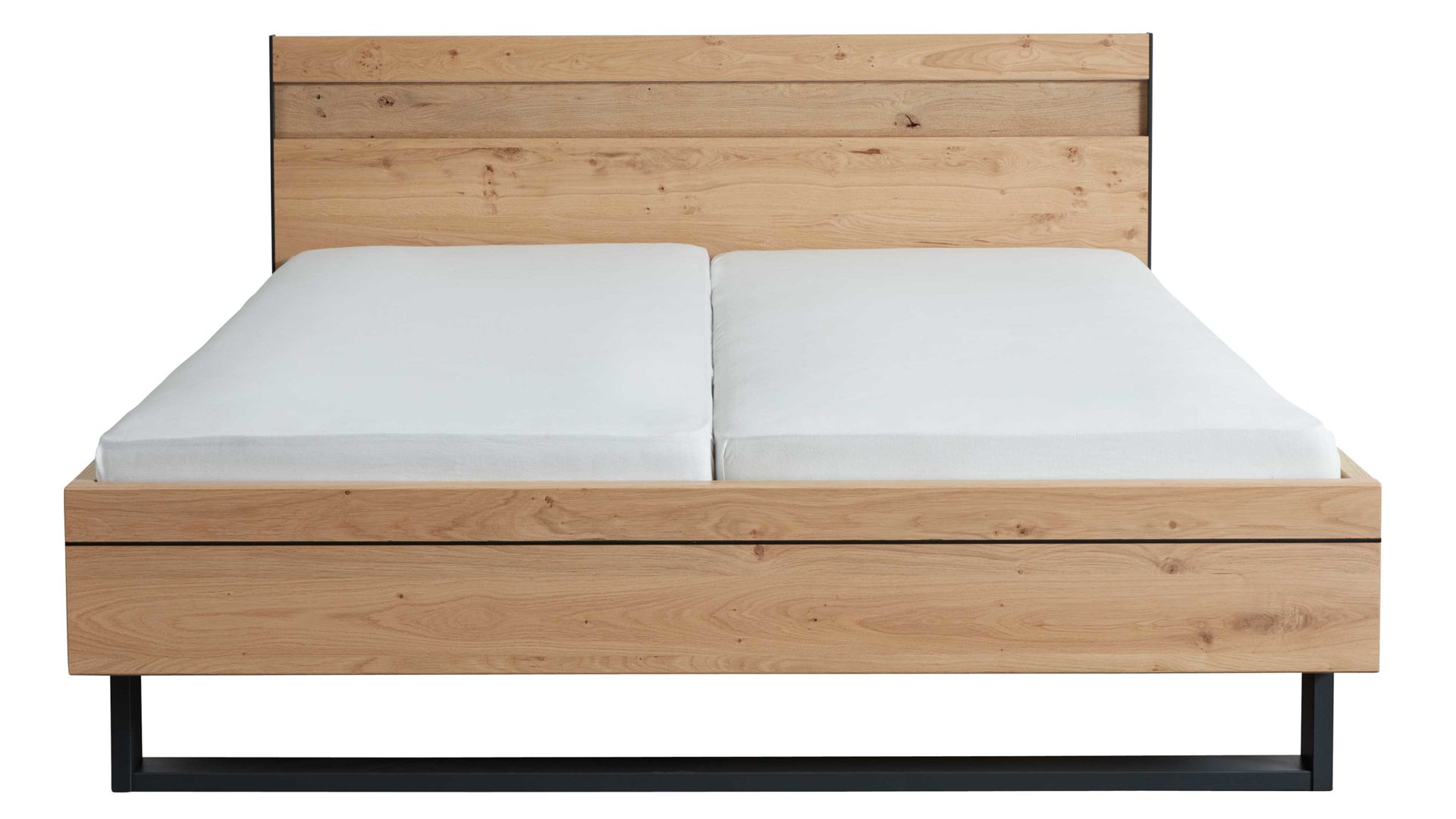 Bettgestell Interliving aus Holz in Holzfarben Interliving Schlafzimmer Serie 1024 – Bettgestell 86238 Kufengestell, Liegefläche ca. 180 x 200 cm - Balkeneiche