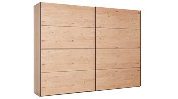 Kleiderschrank Interliving aus Holz in Holzfarben Interliving Schlafzimmer Serie 1024 – Schwebetürenschrank Design 24,  Balkeneiche - zwei Türen, Breite ca. 271 cm