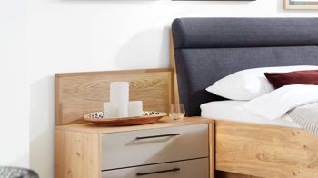 Paneel Interliving aus Holz in Holzfarben Interliving Schlafzimmer Serie 1023 – Paneelaufsatz links, Breite ca. 64 cm - Balkeneiche