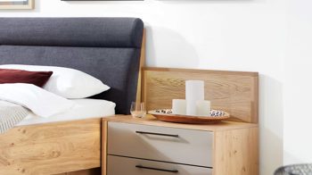 Paneel Interliving aus Holz in Holzfarben Interliving Schlafzimmer Serie 1023 – Paneelaufsatz rechts, Breite ca. 50 cm - Balkeneiche